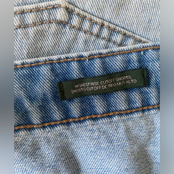 High Rise Crochet Festival Denim Shorts Size 18 - Picture 7 of 10